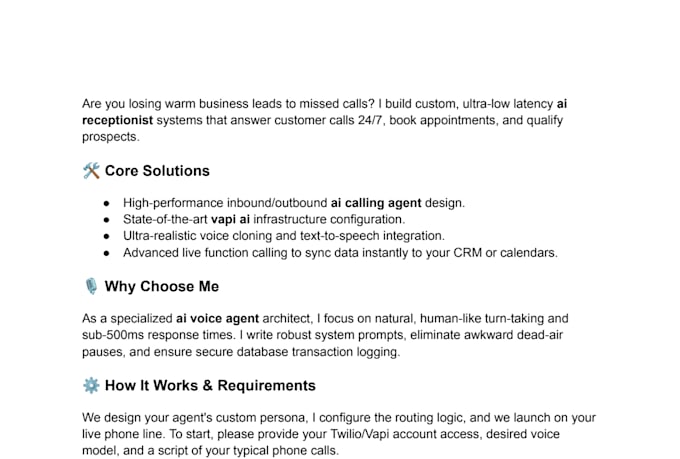 build a custom vapi ai voice agent and ai receptionist
